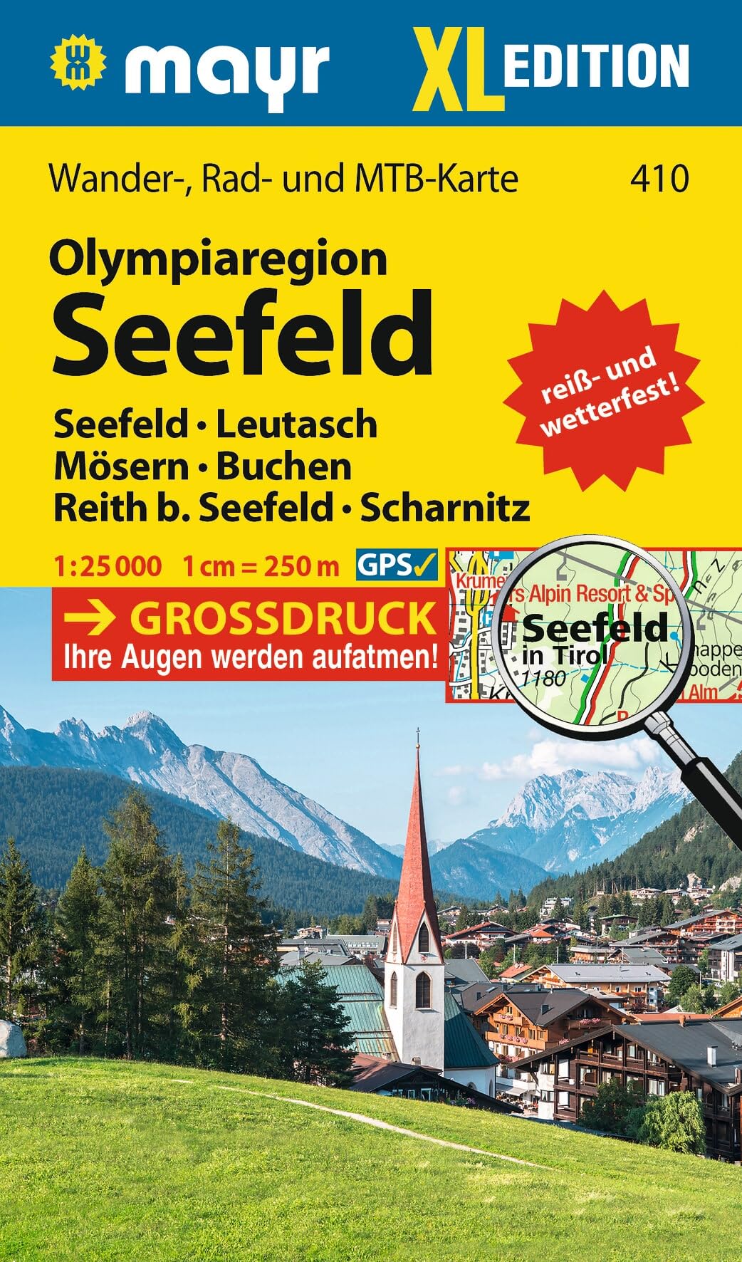 Mayr Wanderkarte Olympiaregion Seefeld XL 1:25.000: Wander-, Rad- und Mountainbikekarte, extra grossdruck, reiß- und wetterfest