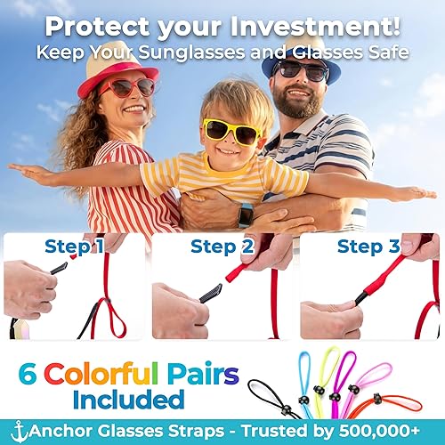 Miniatura 2 de Correas ajustables para lentes de sol, correa deportiva para niños, hombres y mujeres, soportes atléticos para lentes alrededor del cuello para