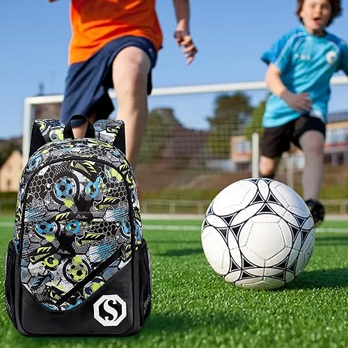 Miniatura 2 de CAMTOP Mochila escolar para niños y niñas, conjunto de mochila escolar para estudiantes con lonchera y estuche para lápices