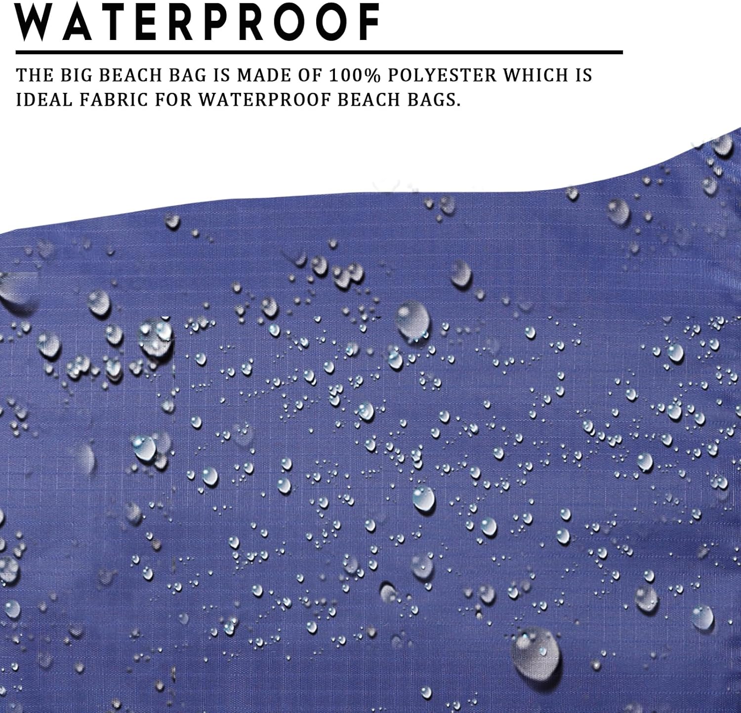 Outrip Extra Large Beach Tote Bags for Family Waterproof Pool Bag for Women with Zipper | Extra Large, for Family, Waterproof, with Zipper, Extra Large, Beach - Image 5