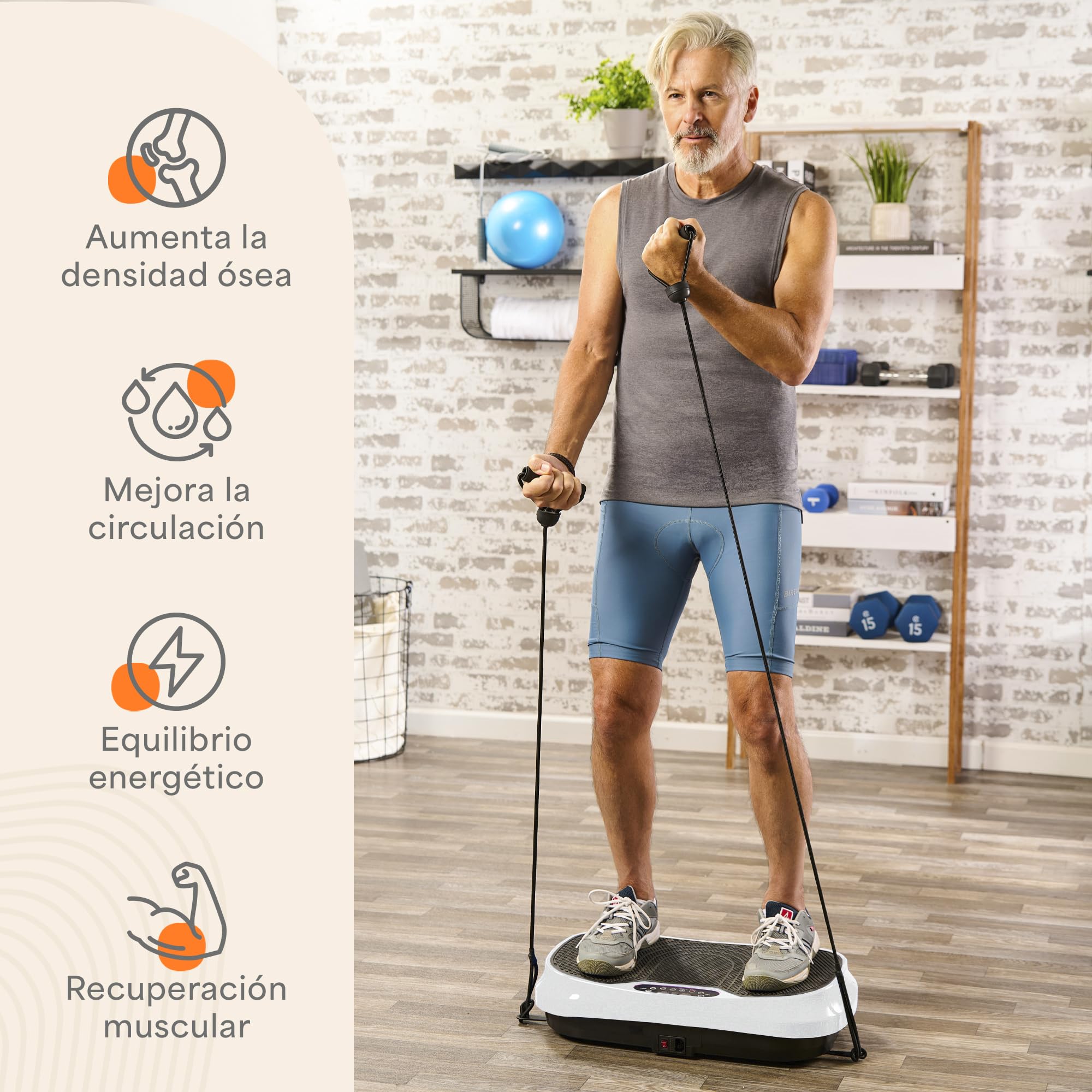 LifePro Waver Mini Plataforma Vibratoria con Control Remoto y Bandas – Plataforma Vibratoria de Cuerpo Completo para Drenaje Linfático y Tonificación, 99 Velocidades, 10 Programas