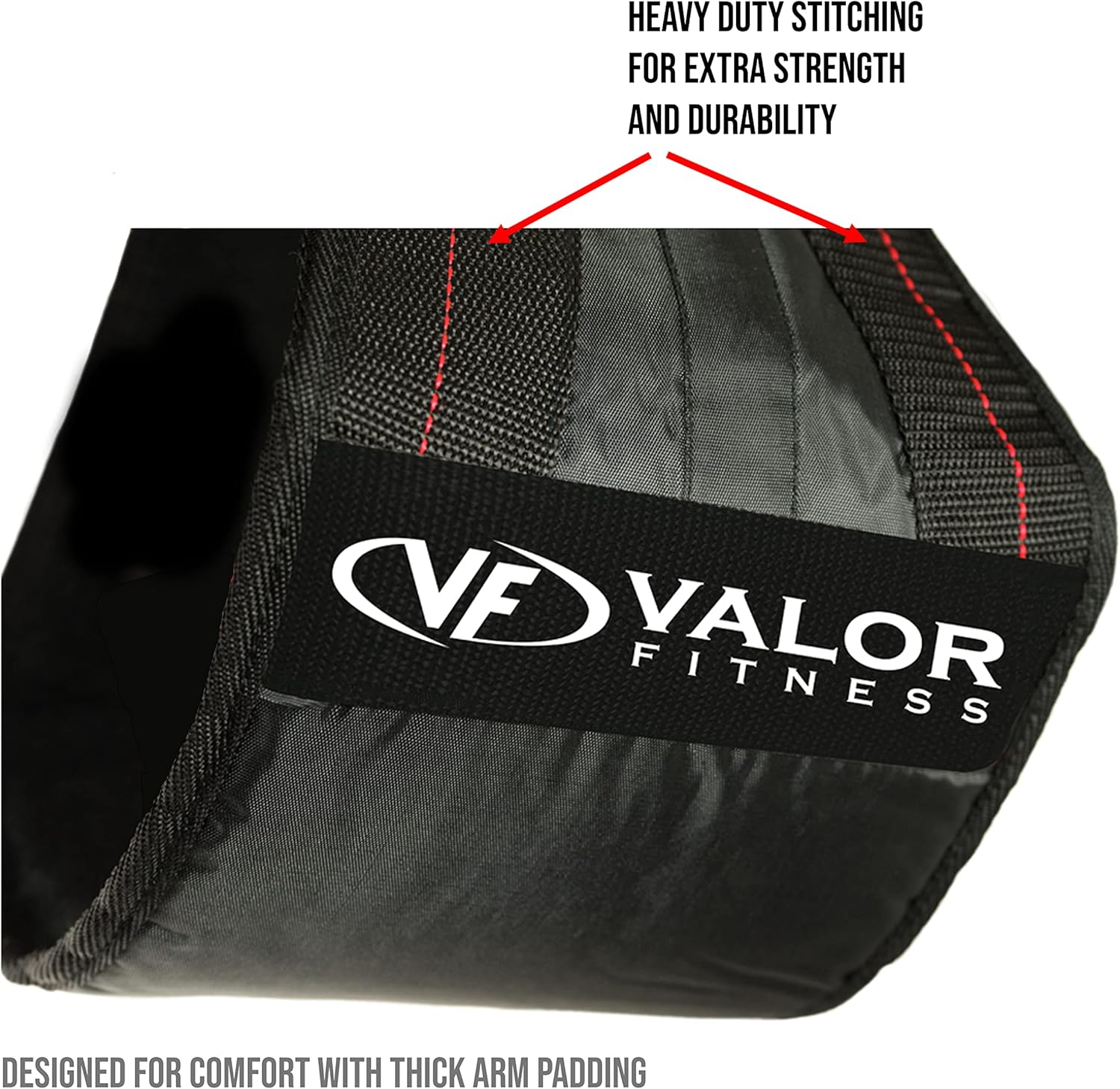 Valor Fitness Heavy-Duty Ab Sling Straps – Padded & Adjustable for Leg Raises, Core & Strength Training, Pull-Up Bars & Home Gym, 500 lb Capacity (Pair)