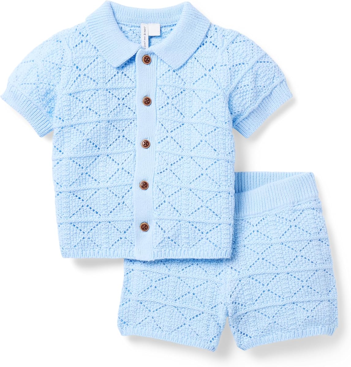 Janie and Jack Baby Boys' Baby Crochet Cabana Set