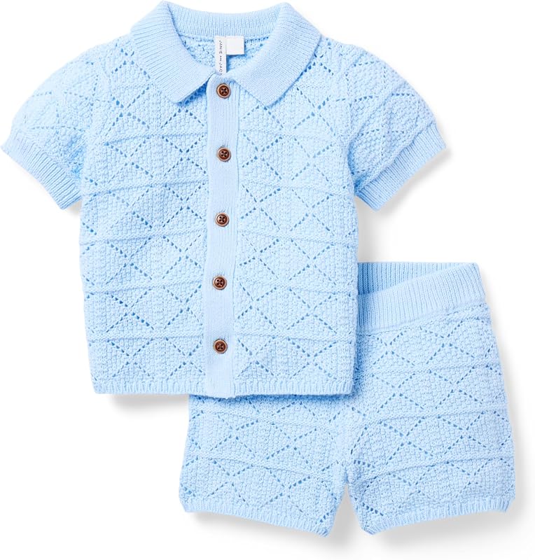 Janie and Jack Baby Boys' Baby Crochet Cabana Set