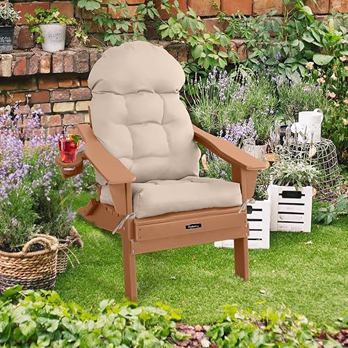 Miniatura 9 de FUNBERRY Juego de 4 cojines para sillas de patio, cojines gruesos y cómodos para mecedores, antideslizantes, protección contra la decoloración,