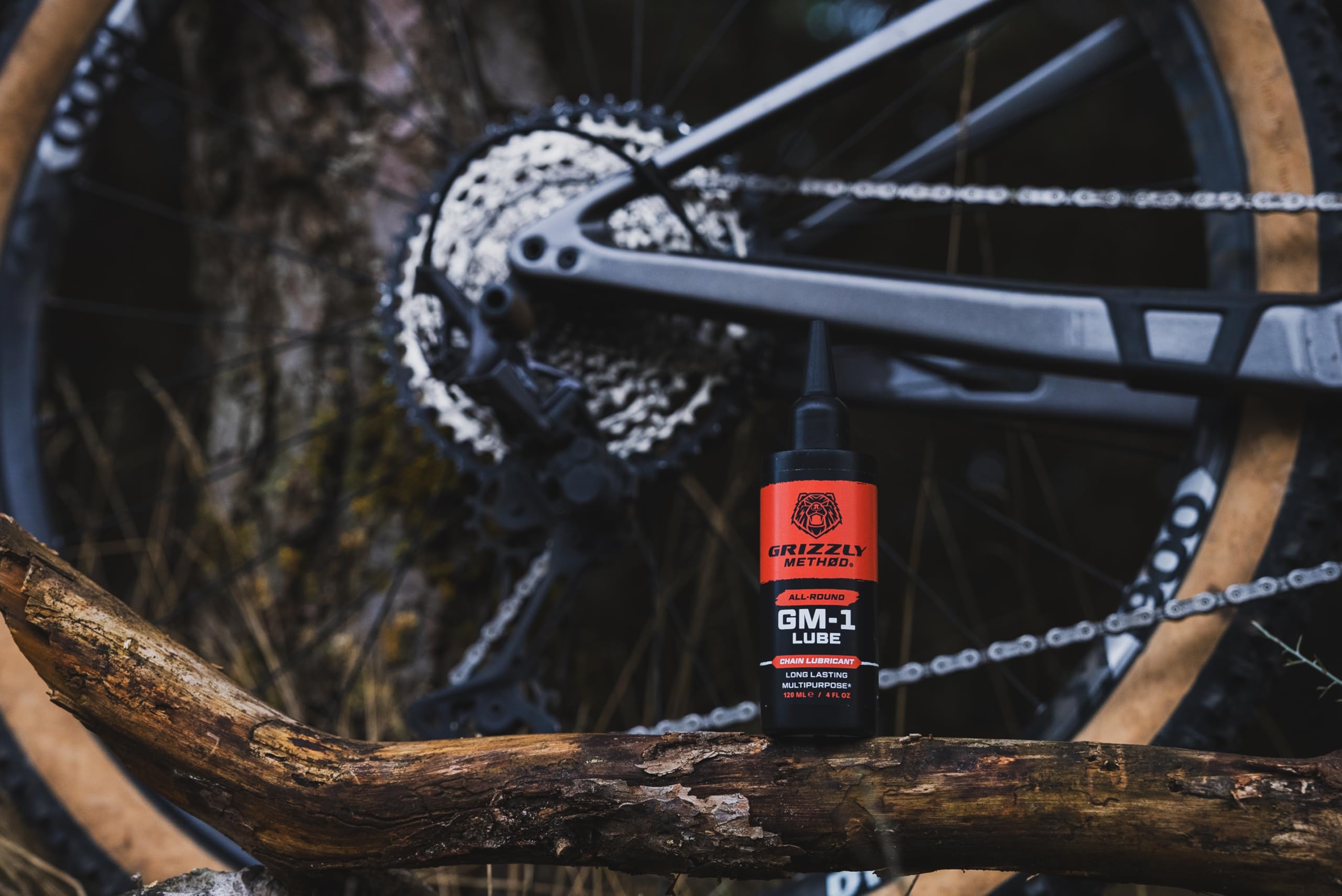 Aceite Sintético Cadena Bicicleta 120ml | Multiusos y Antidesgaste | Grizzly Method GM-1 Lube | Todo Clima y Lluvia | MTB, Carretera y E-Bike