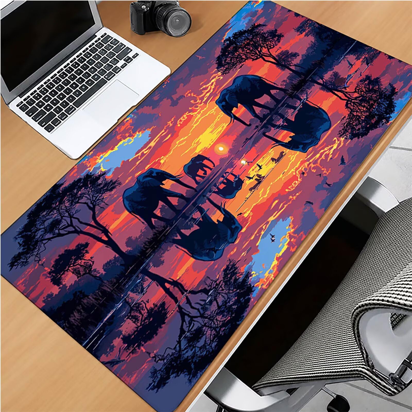 Color Naranja Alfombrilla Ratón XXL 1600x800x3mm, Atardecer Mousepad A-9325 | Alfombrilla Ratón Gaming Mejora la Precisión y la Velocidad, Alfombrilla Escritorio para Jugadores de PC, Oficina