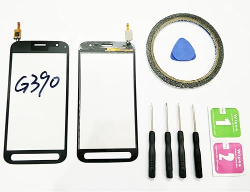 JRLinco per Samsung Galaxy Xcover 2017 G390 G390F G390Y schermo vetro parte ricambio display touchscreen senza lcd per nero Attrezzi Bi-Adesivo pacchetto pulizia JRLinco per Samsung Galaxy Xcover 2017 G390 G390F G390Y schermo vetro parte ricambio display touchscreen senza lcd per nero Attrezzi Bi-Adesivo pacchetto pulizia
