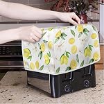 Lemon Couverture de grille-pain, Protecteur de Bakeware antipoussière, 2 Couvre-couverture d'appareillage à coupe de grille-pain jaune