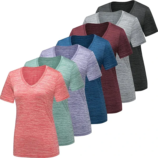 BALENNZ Workout Shirts for Women, Moisture Wicking Quick Dry Active Athletic Women's Gym Performance T Shirts