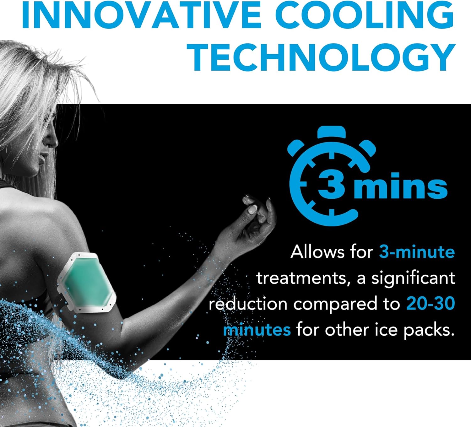 Relief Gel Ice Packs Reusable, Coldest Reusable Ice Packs for Injuries, Cold Packs, Customizable for Knee, Back, Hip, Joint Pain, Muscle Recovery, Quick and Easy 3 Minute Treatment Time, 3-Pack