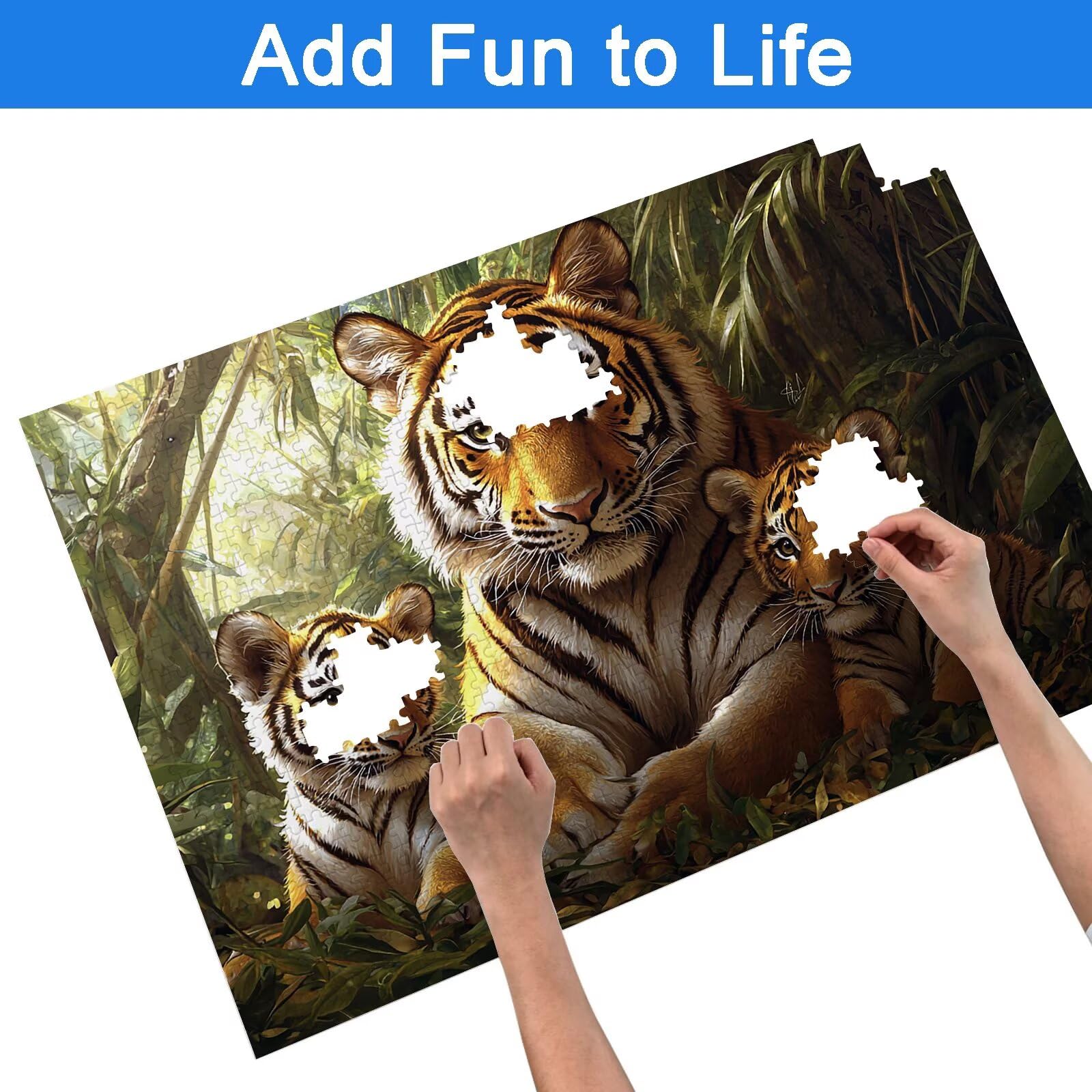 Puzzle 6000 Pezzi Tigre, Puzzle Animale 6000 Pezzi Arte per Adulti e Bambini, Misura: 179.5x105.5 cm, Puzzles Legno per Adulti con Squisita Scatola di Imballaggio, Regalo Donna, Regalo Uomo, -9155