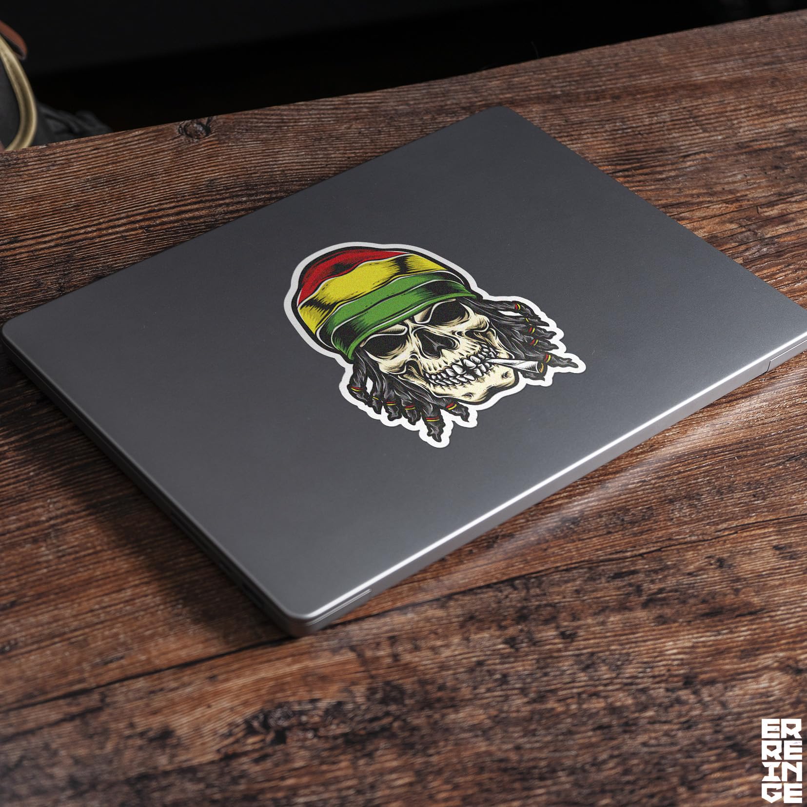 erreinge Sticker Teschio Reggae Marijuana Weed Jamaica Adesivo Sagomato