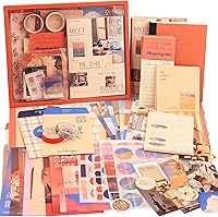 Vista 15 de emmoolife Kit de Suministros para Scrapbooking, Kit de Scrapbook Estético de Hongos Vintage para Bullet Journal y Junk Journal, Papelería, Cuaderno