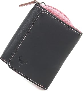 RFID Blocking Ladies Wallet - Credit Card Wallet for Women - Trifold Wallets for Girls - Soft Genuine Leather - Zipper Coin Pouch - ID Window - Gift Boxed