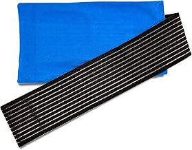 Hot Cold Gel Pouch Cover with Adjustable Elastic Band, 10.2 x 6 inch, Padded, Washable and Reusable; Non-slip Handle for Gel Packs on Knee, Neck, Shoulder