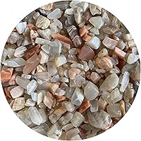 Vista 8 de GAF TREASURES Chips de piedras preciosas semidoradas de 0.5 libras, con diseño de ojo de tigre dorado, mini cristales triturados con ojo de tigre