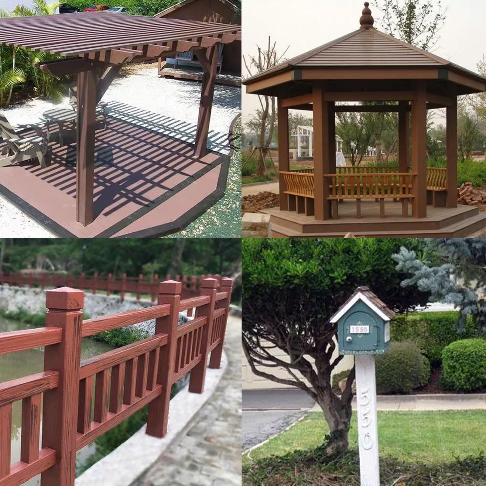 Protector de poste de hierro galvanizado resistente para barandilla de Pera & Deck/Porch, base de hormigón para una mayor estabilidad y durabilidad de la valla, ideal para uso en exteriores.