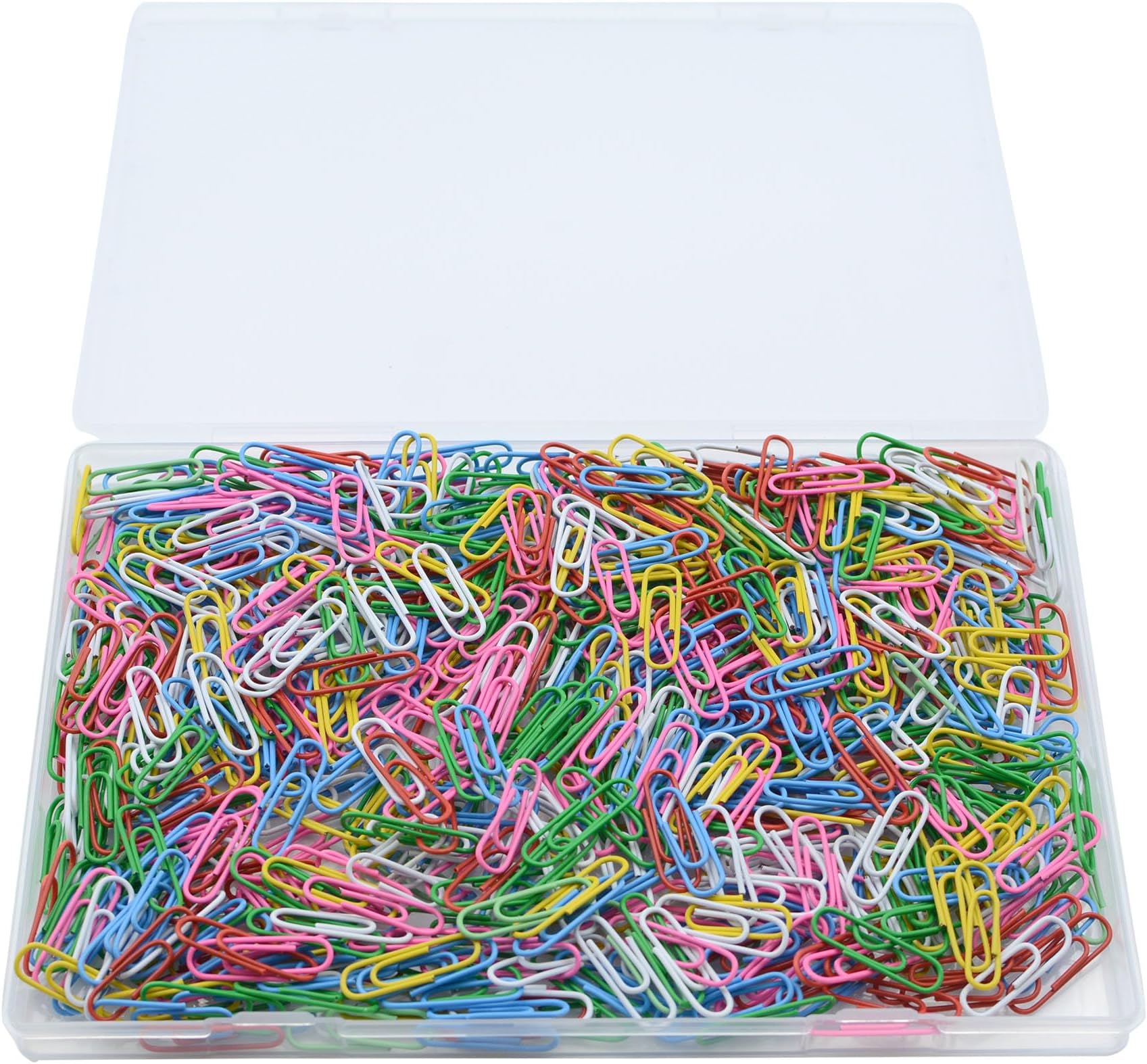 200 Pcs Paper Clips 1.1 Inch Small Paper Clips Colored Paperclips In Clear Acrylic Holder For Bookmark Organize Home Office School Supplies (Purple - View #4