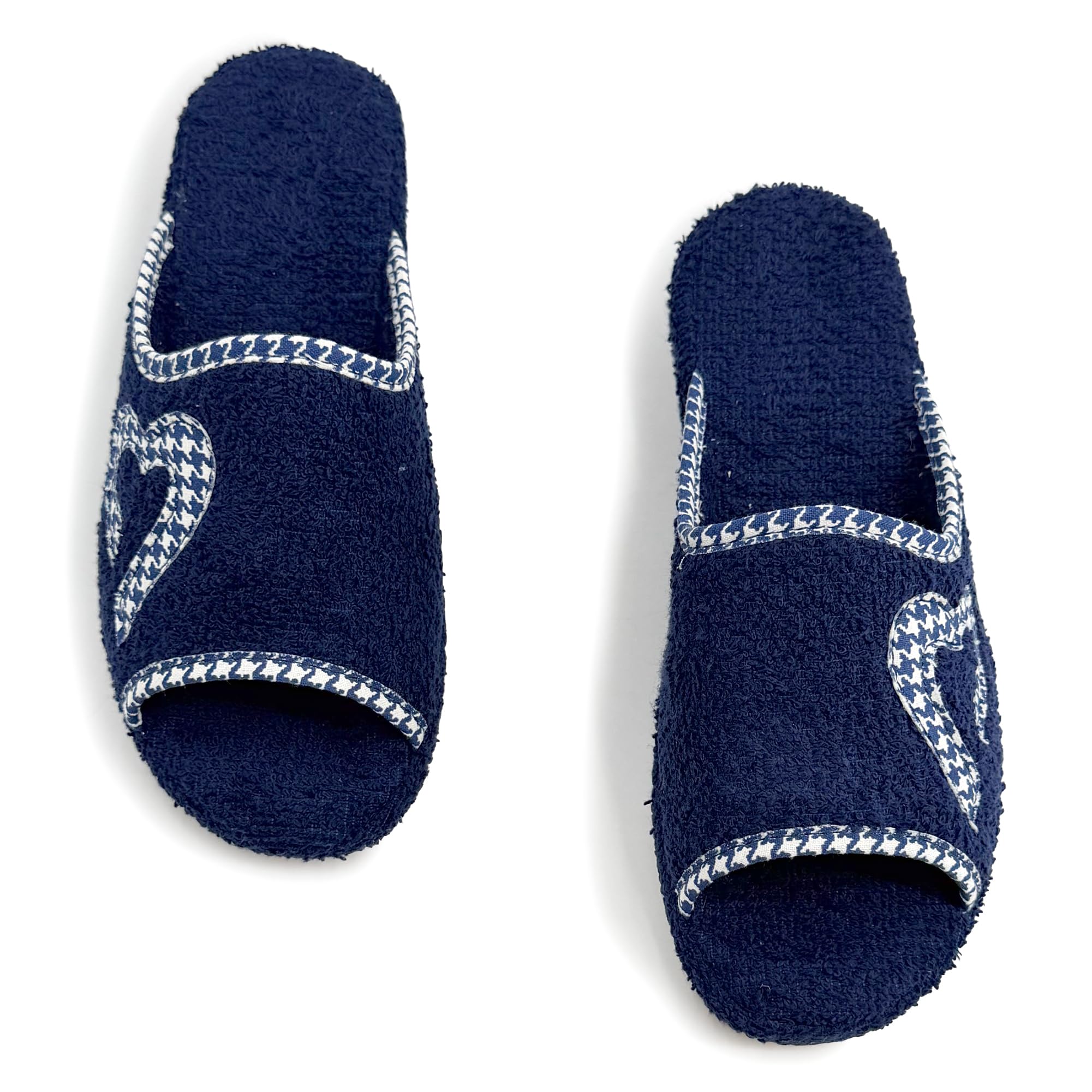 JOMIX Chaussons Éponge Ouverte Femme Maison Été Talon Compensé Semelle Liège Confortables avec Cœurs pour Dame Souple Légères