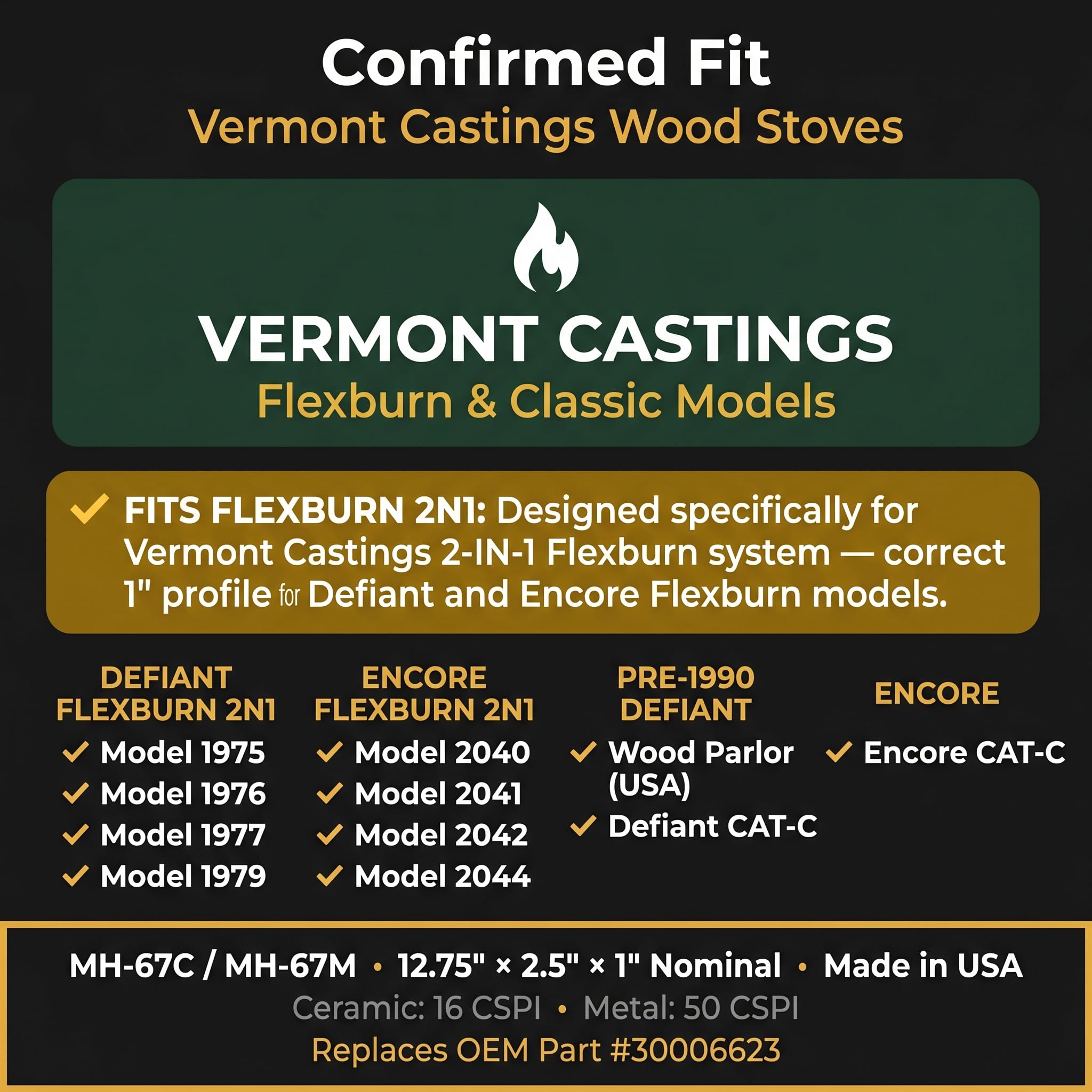 Amazon.co.jp: Midwest Hearth 薪ストーブ 触媒燃焼器 交換用 触媒