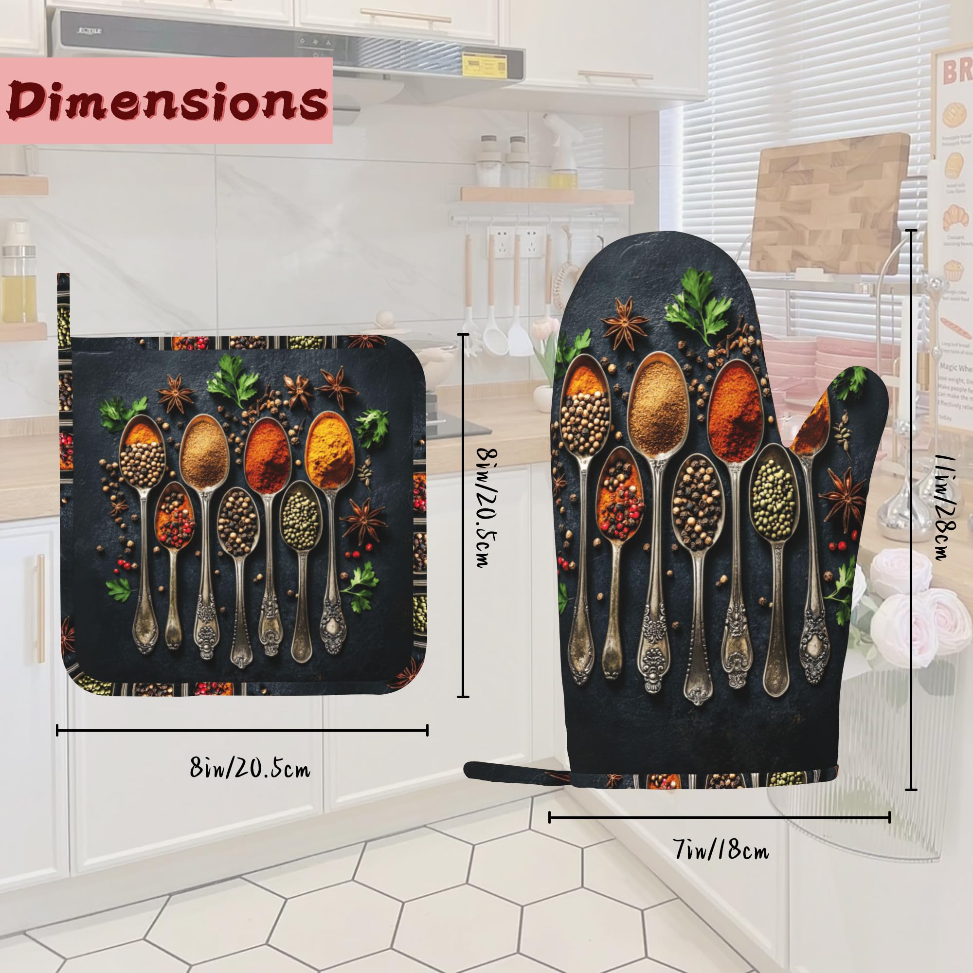 Lot de 4 gants de cuisine et maniques en silicone résistants à la chaleur, extra longs, antidérapants, pour cuisine, pâtisserie, barbecue, grillades