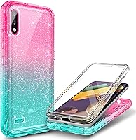 Vista 6 de NZND Funda para LG K22/K32/K22+ Plus con protector de pantalla incorporado, funda protectora resistente a los golpes de cuerpo completo a prueba