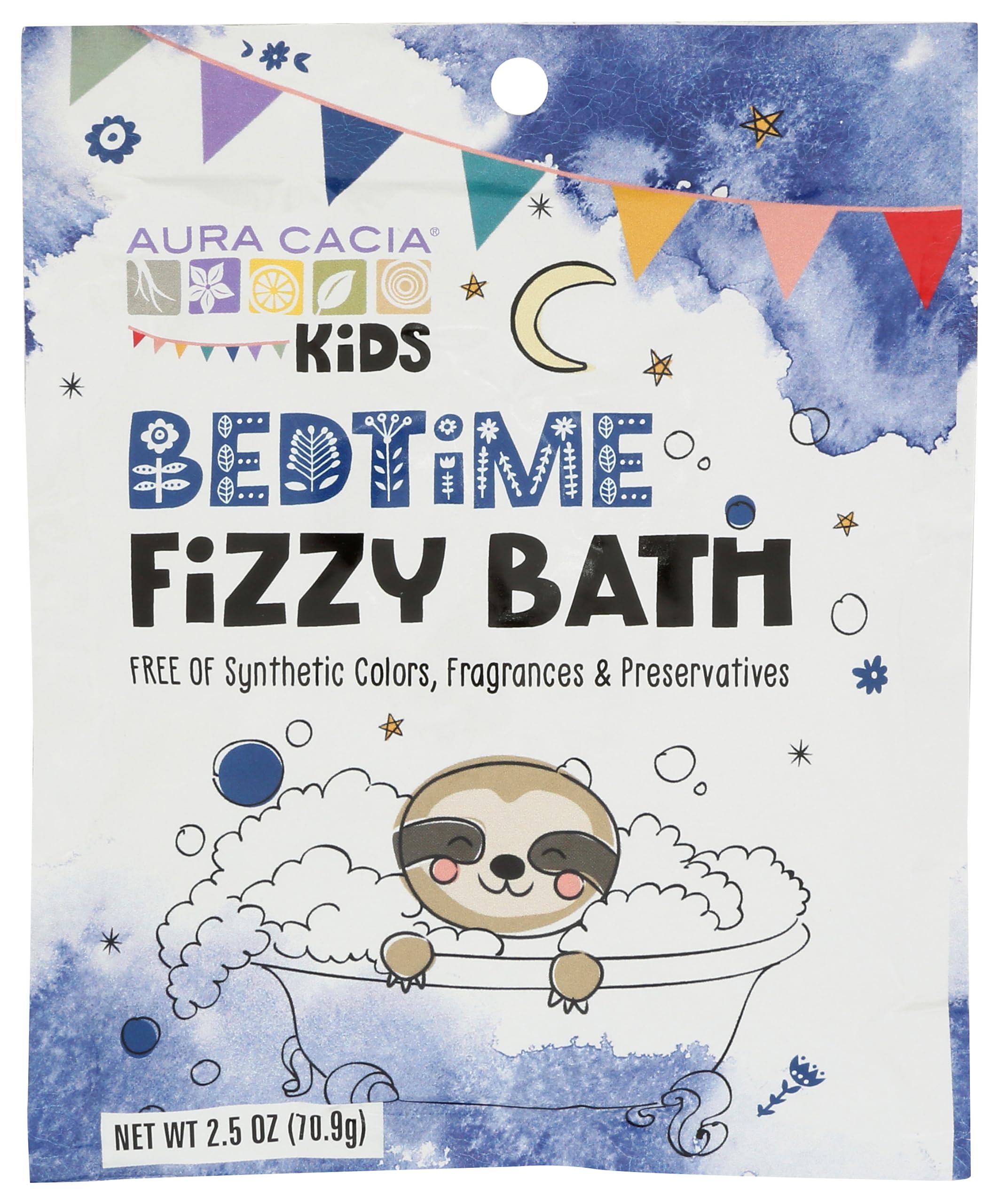 Aura Cacia Kids, Bedtime Fizzy Bath, 2.5 oz (70.9 g)