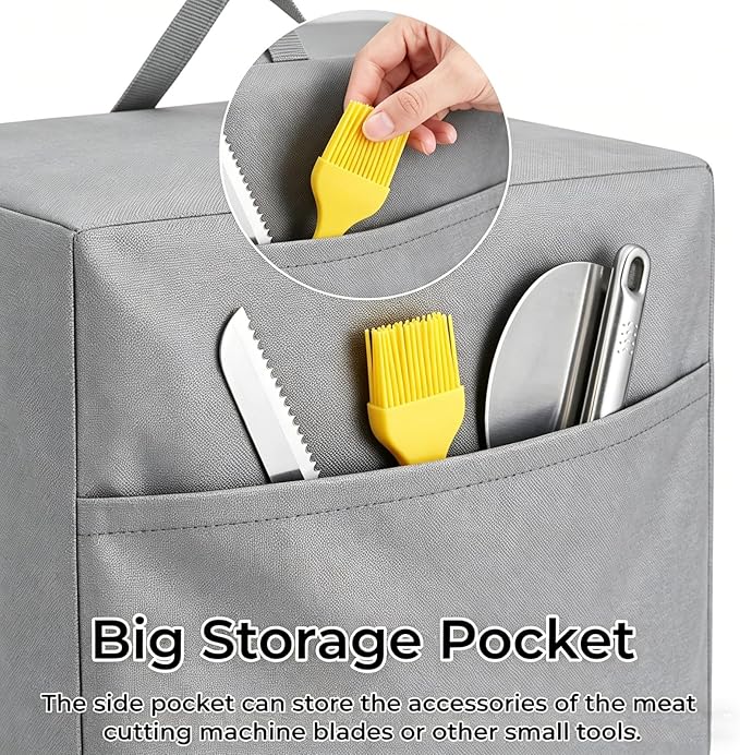 Funda para Cortadora de Carne 20x17x15 pulgadas Gris Oxford miniatura 6