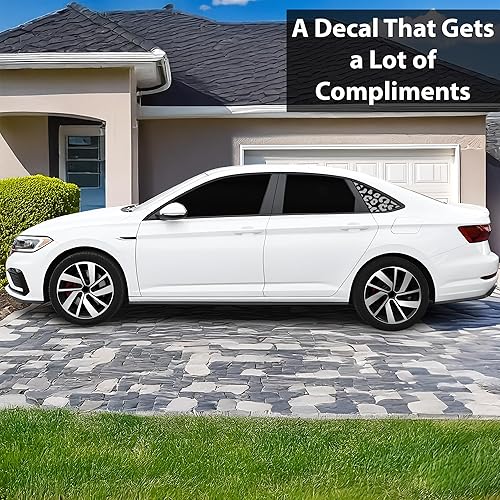 Miniatura 2 de BOGAR TECH DESIGNS - Calcomanías de ajuste universal con estampado de leopardo y guepardo para ventana de tercer trimestre compatibles con la