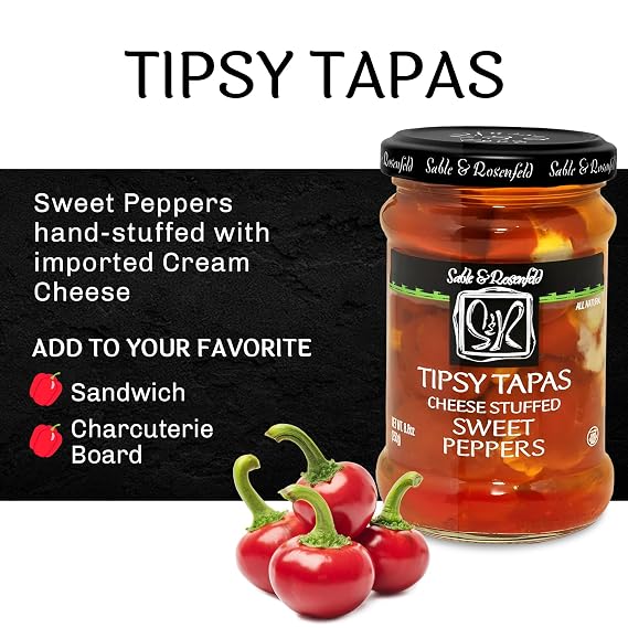 Sable & Rosenfeld, Pepper Tapas Cheese Stuffed, 8.8 Ounce