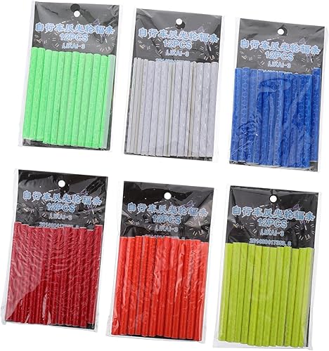 72 unids Radios Rod Cart Wheels Night Wheel Reflector Ciclismo Luces de la rueda de color Cinta de conducto apliques adornos cinta reflectante cinta