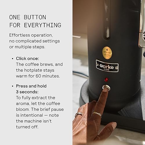 Miniatura 5 de aarke Cafetera eléctrica de 10 tazas42 onzas líquidas con parada automática de goteo, jarra de vidrio, prepara olla completa en menos de 6 minutos,