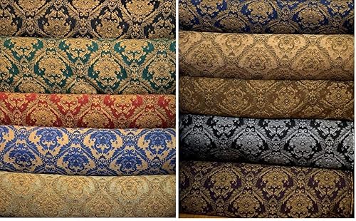 Miniatura 4 de The Yard - Tapiz de damasco de chenilla, tela de tapicería, 60 pulgadas de ancho, vendido por The Yard (oliva (salvia)dorado)