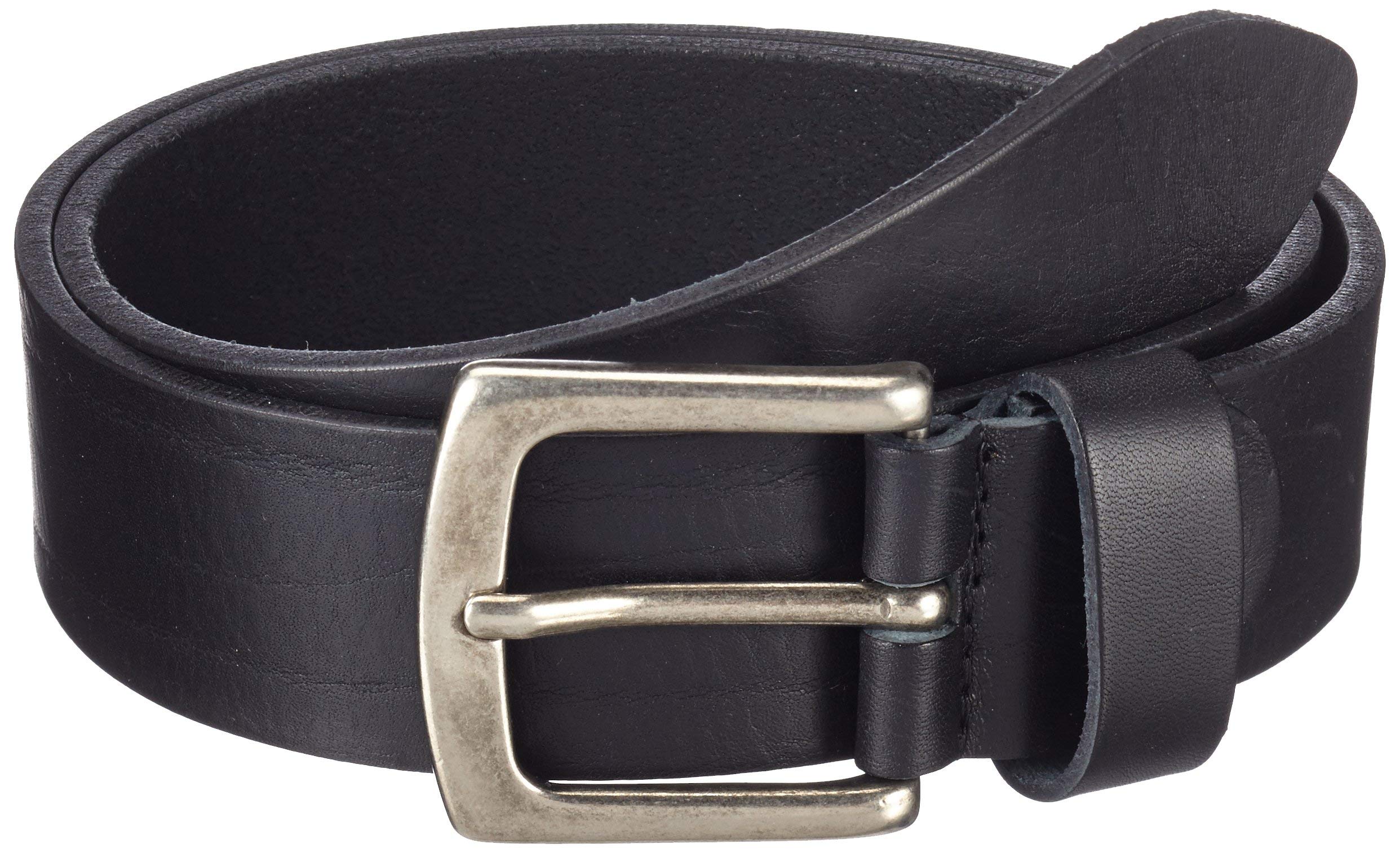 Bernd Götz Cinturón de piel para hombre, color marrón oscuro 402117-0064, Negro (0020), 90