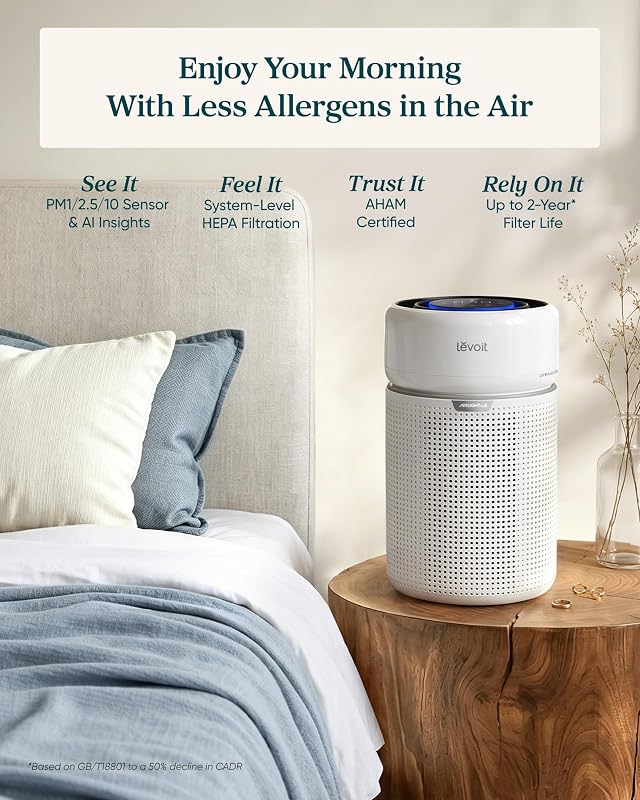 LEVOIT HEPA Air Purifier for Home Bedroom, Allergen Defense, Eleva 300X image 2