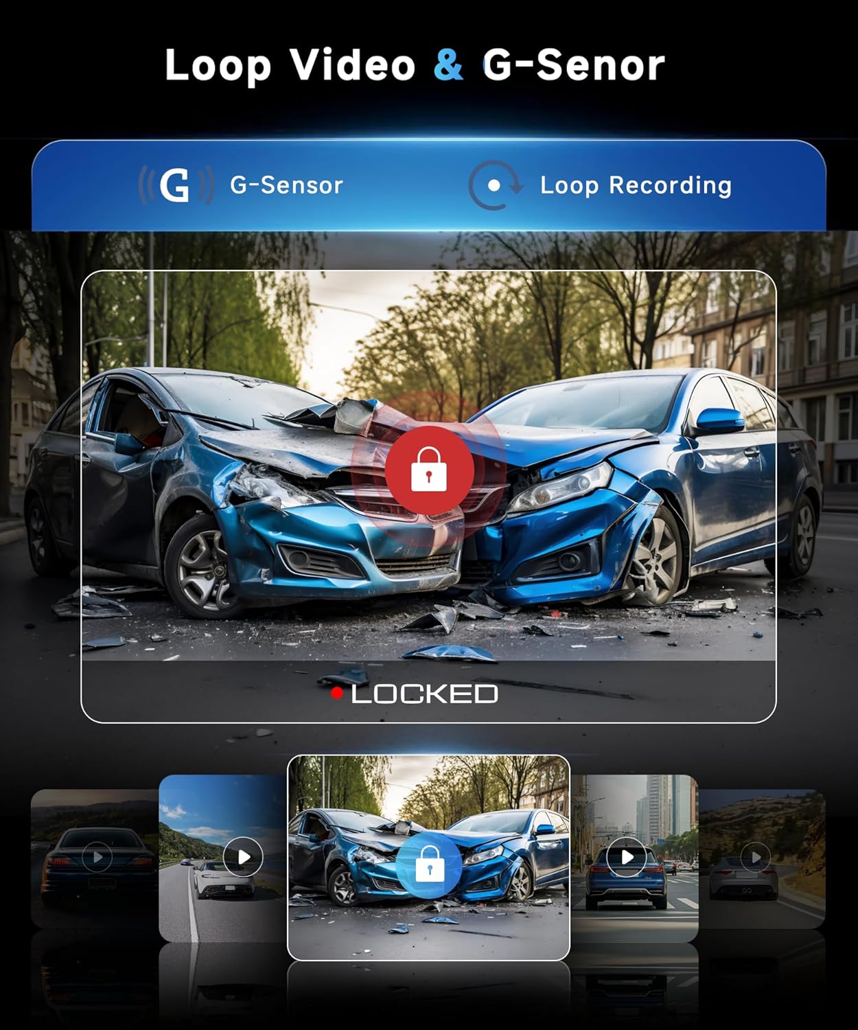 360° Dash Cam Front and Rear Inside Left Right, 4 Channel FHD 1080P Dash Cam for Cars, 3" Dashcams with 64G TF Card 8 IR Night Vision, Loop Recording, G-Sensor, 24H Parking Mode Monitor, Reverse View