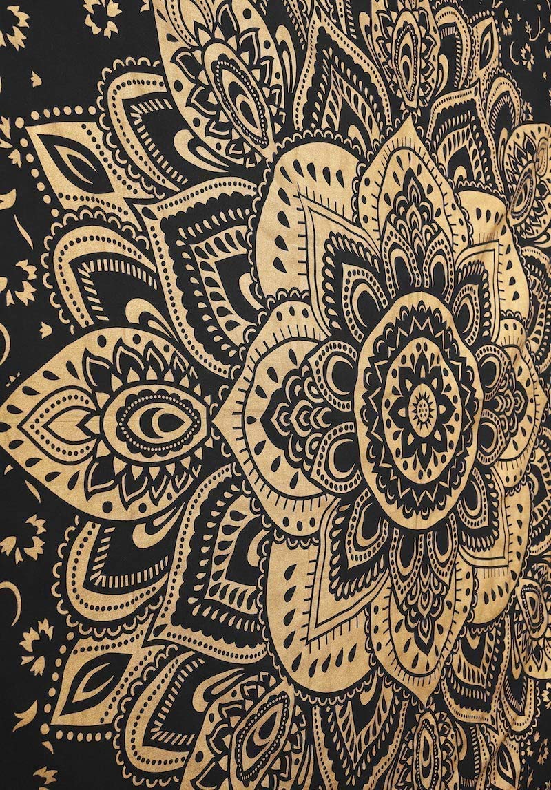 Popular Handicrafts Wall Hanging Tapestry for Bedroom Gold Ombre Mandala Wall Art Hippie Wall Hanging - Image 3