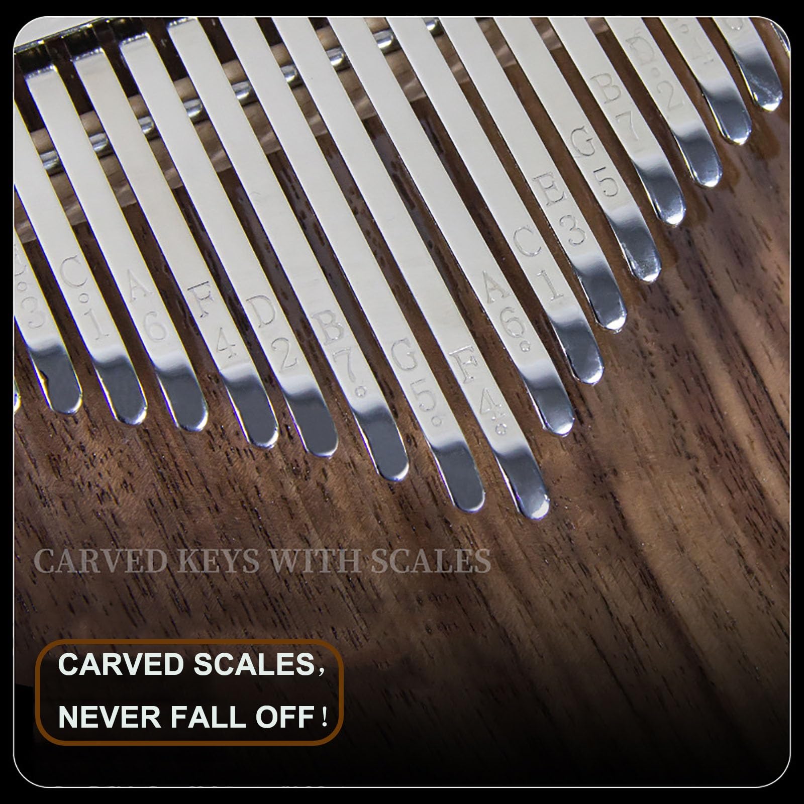 21Keys Kalimba Thumb Piano - seria Zodiac Sign, czarny orzech, pudełkowy instrument klawiszowy Carlimba dla dorosłych, początkujących, dzieci(Leo)