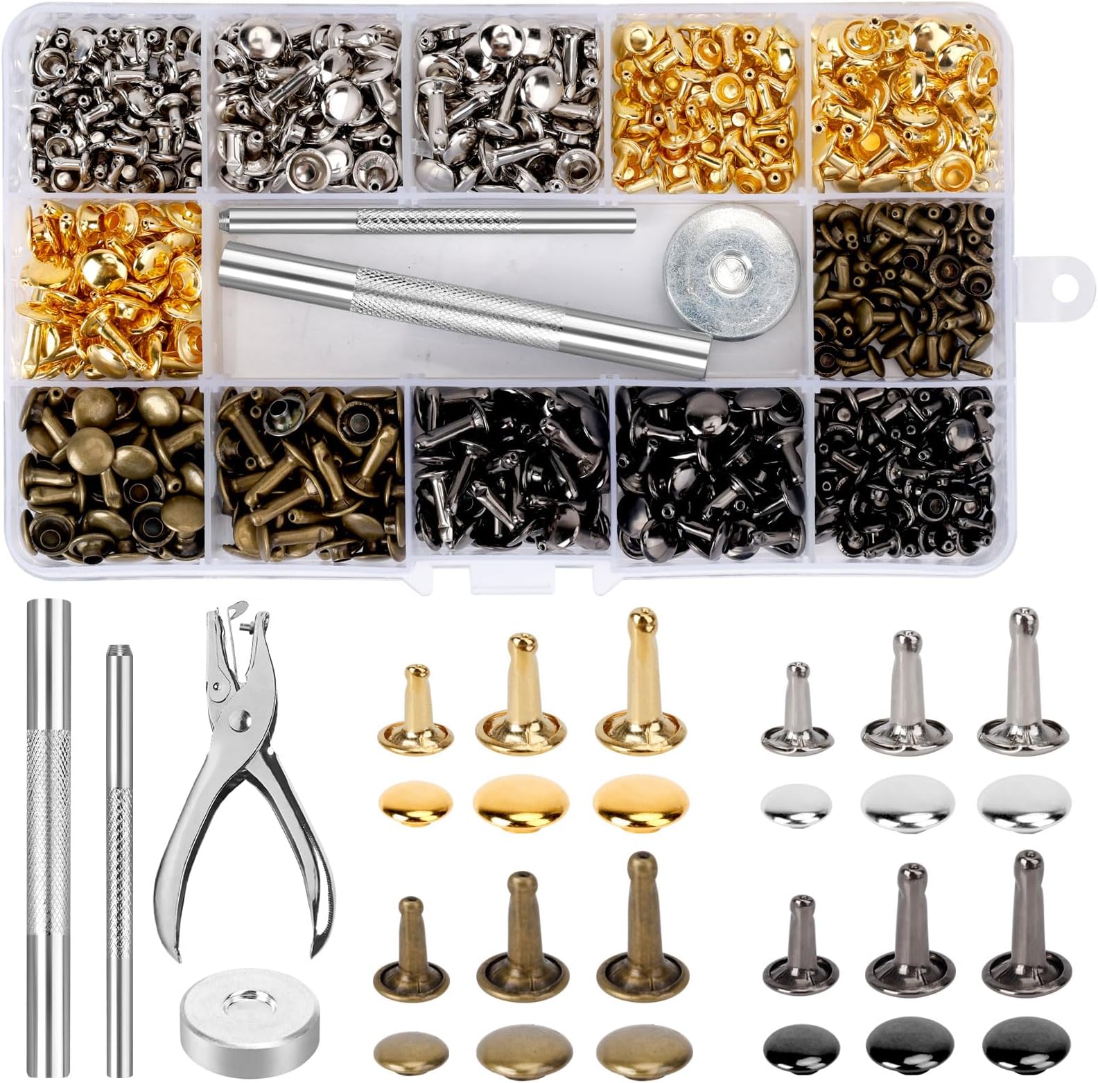 TsoLay Set Di 100 Rivetti In Rame E Sbavature - Foto 7