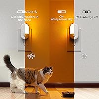 Vista 2 de L LOHAS LED Luz nocturna con sensor de movimiento, paquete de 2, luz nocturna activada por movimiento, luces nocturnas enchufables a la pared, 3CCT