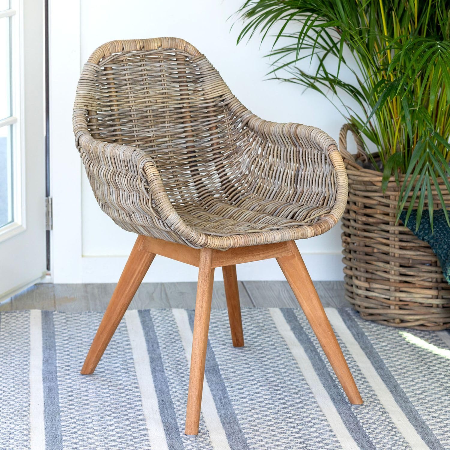 Park Hill CollectionCoastal Cottage Rattan Lounge Chair