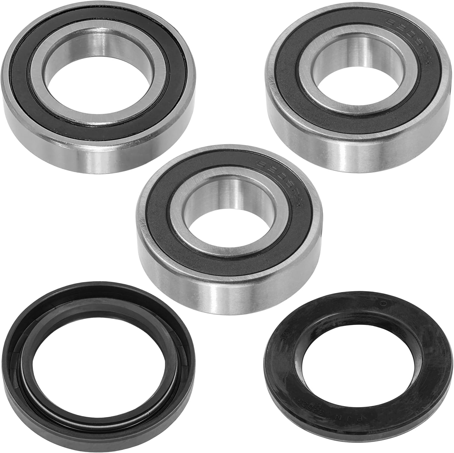 Caltric Rear Wheel Ball Bearings & Seals Kit Compatible with Kawasaki Zx-6R Ninja Zx600 Zx-600 1998-2002