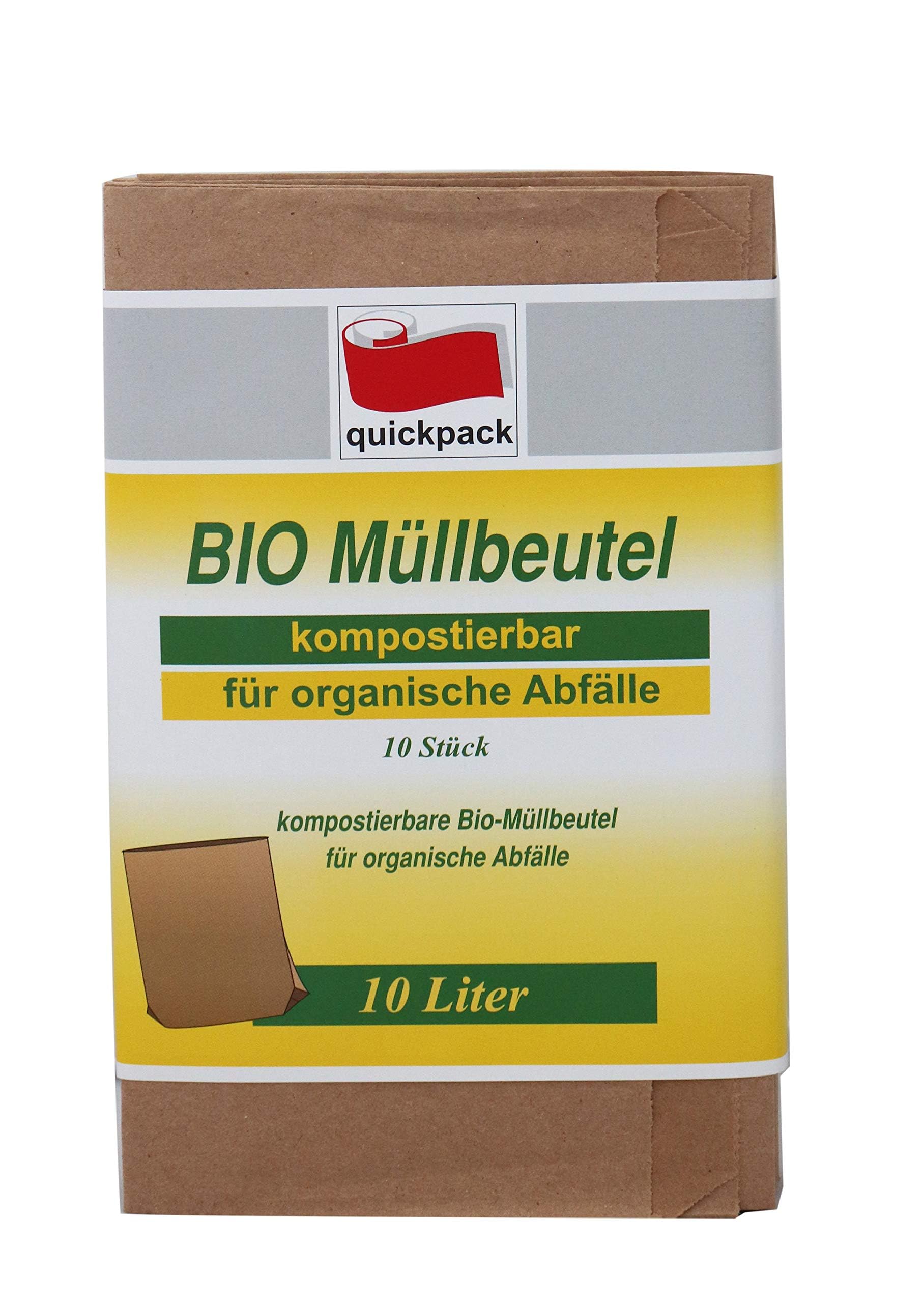 Quickpack 78513 Organic Bin Liners, Green, 20/16x35
