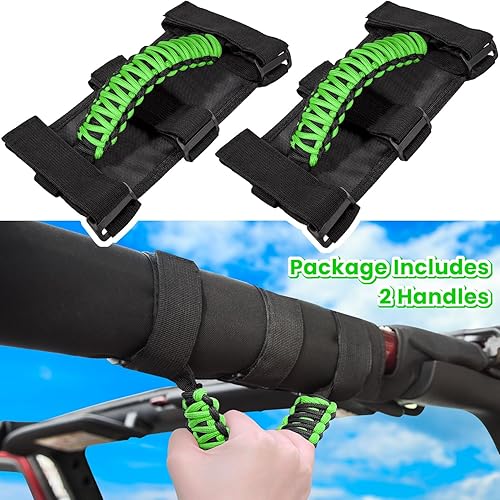 Vista 125 de 4 asas de agarre para Jeep Wrangler JK JKU JL JLU TJ YJ Sports Sahara Freedom Rubicon Unlimited Gladiator JT 1955-2023 UTV ATV Premium 550 Paracord