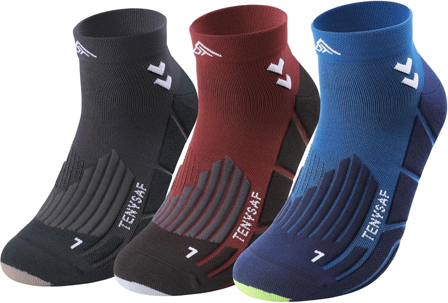 Mens Compression Socks for Running: Anti-Blister Ankle Socks 3 Pairs Athletic Socks for Runners Outdoor Hiking 2026