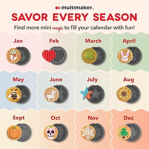 Miniatura 9 de DASH - Miniwaflera multifunción con seis placas removibles de 4 pulgadas Waflera y plancha 4 en 1 mini para niños y familias, superficie