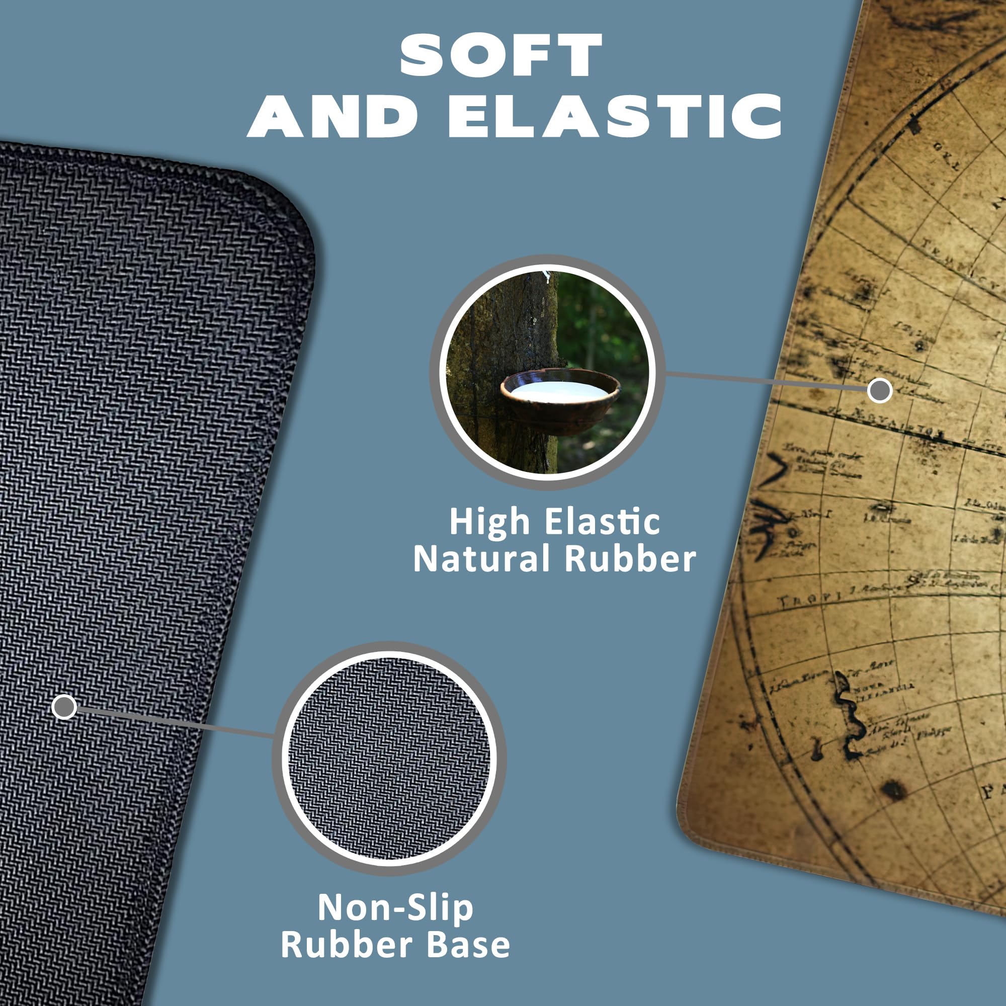 MOSISO Extra Large Gaming Mouse Pad - 35.43x15.75 Inch Desk Mat With Colorful Grid Design For Home & Office