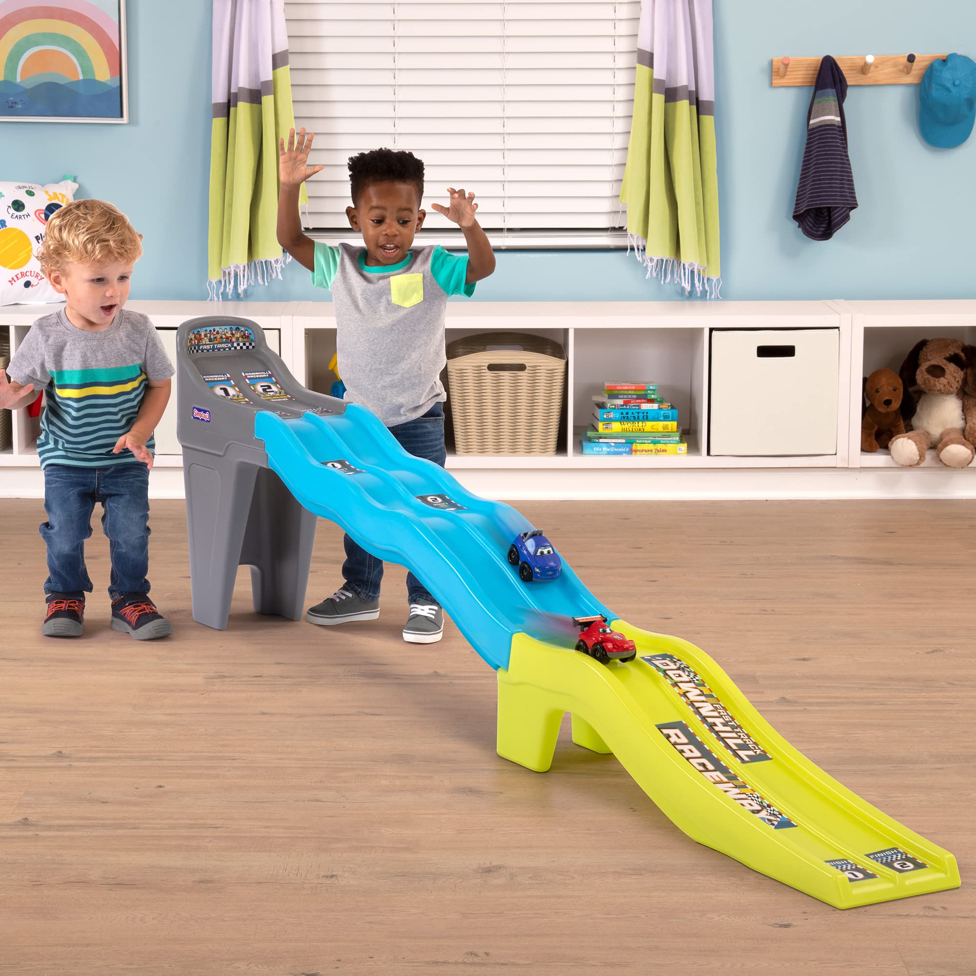 Buy Simplay3 Fast Track Downhill Raceway, Dual Lane Kids Race Car Track