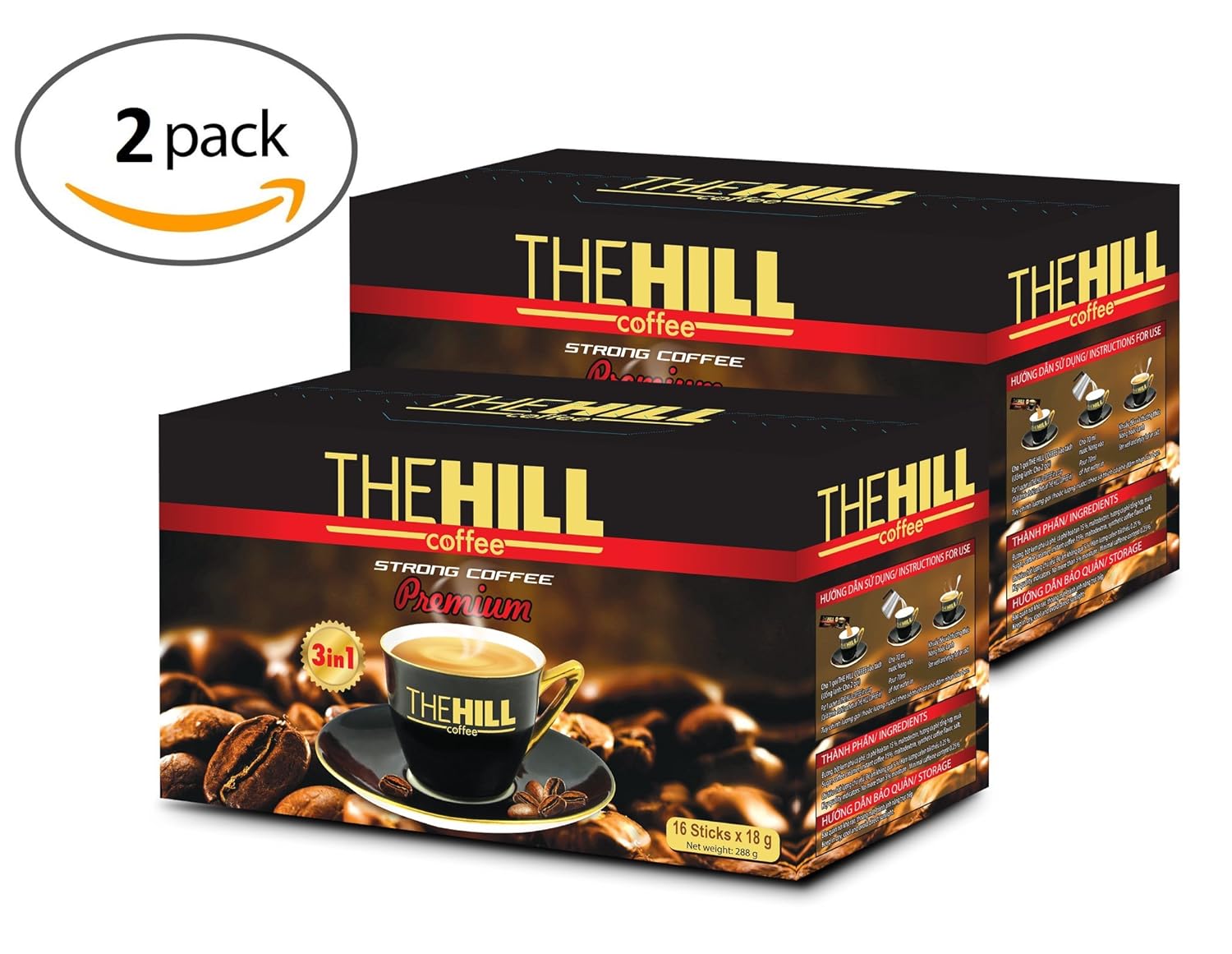 The Hill Strong 3 in 1 Coffee. Best Instant Coffee Packets